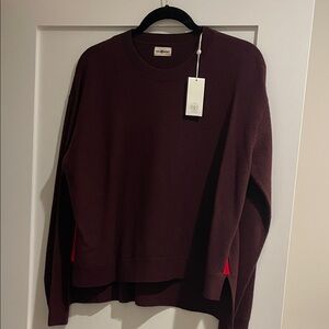 Tory Burch Sport Wool Burgundy Sweater